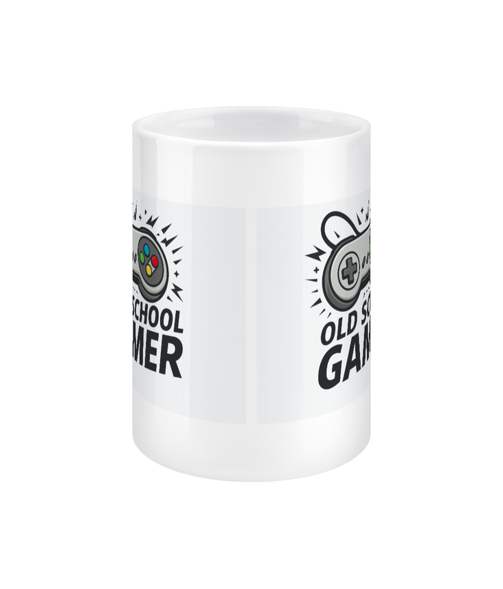 Gamers Old School Gamer Gift Mug 15oz - Present, Birthday