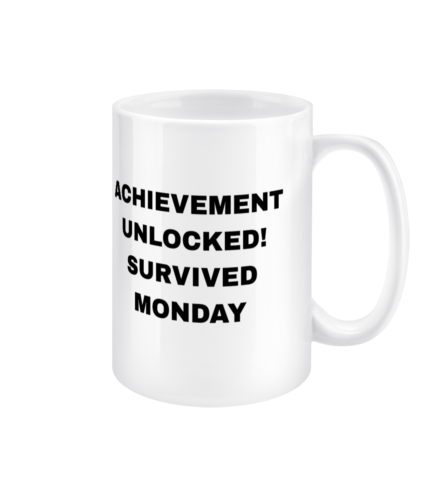 Gamers Mug 15oz - Achievement Unlocked Survived Monday