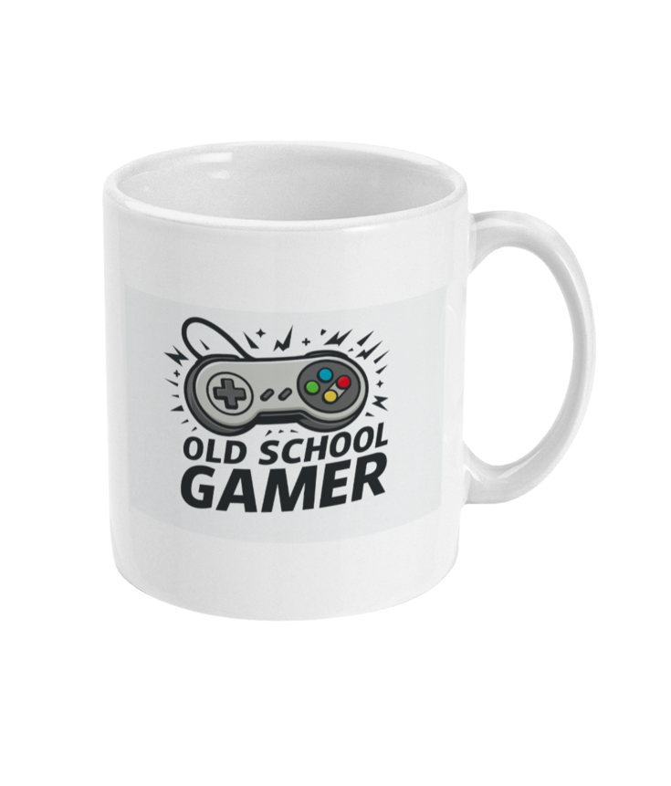 Gamers Old School Gamer Gift Mug 11oz - Present, Birthday