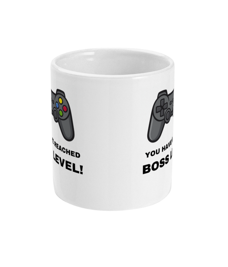 Gamers Boss Level Gift Mug 11oz - Present, Birthday, Promotion, New Job