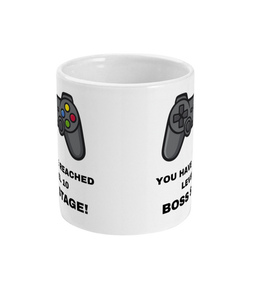 Gamers 10th Birthday Gift Mug 11oz - Level 10 - Present