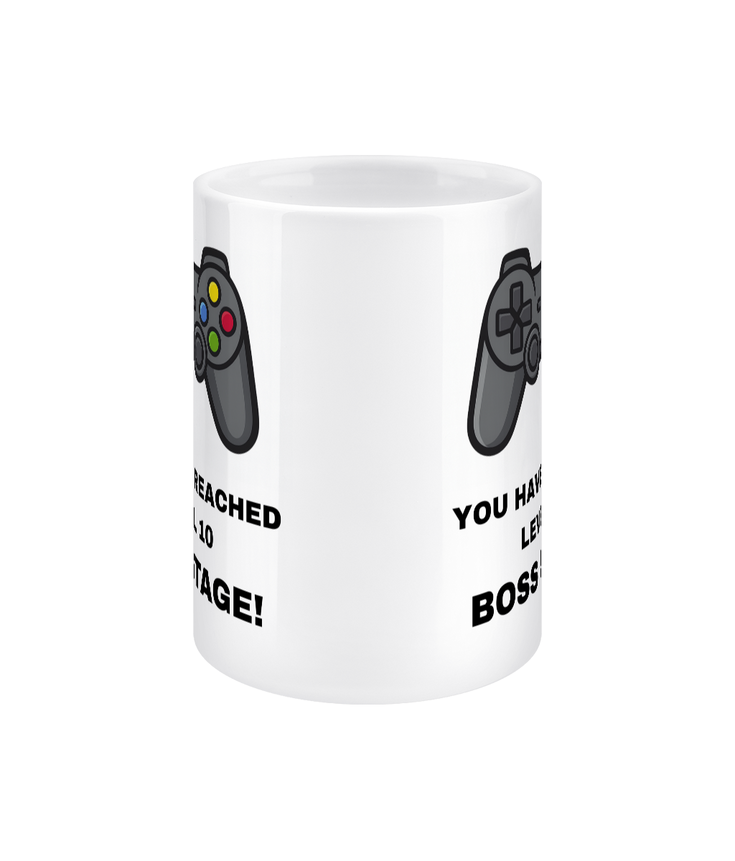Gamers 10th Birthday Gift Mug 15oz - Level 10 - Present
