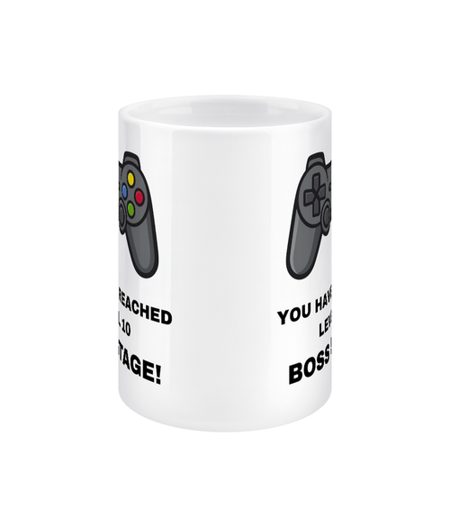 Gamers 10th Birthday Gift Mug 15oz - Level 10 - Present